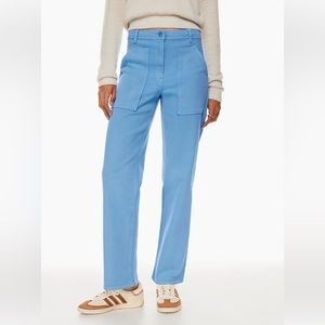 Aritzia Wilfred Free Modern Mid-rise Utility Pant/Gd Azurine blue - size 0